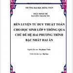 Khóa luận tốt nghiệp chuyên ngành toán 