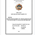 Xây dựng một cửa hàng bán đồ Origami 