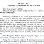 Phát biểu khai giảng năm học 2012-2013