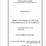 Phong cách lãnh đạo của chủ tịch UBND xã ở nước ta hiện nay