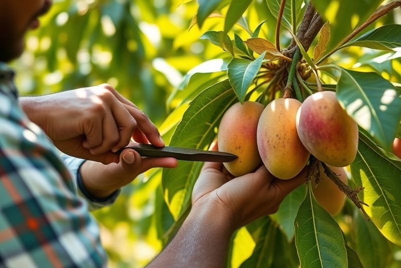 Kỹ thuật thu hoạch xoài hiệu quả cùng cách hái xoài đúng chuẩn